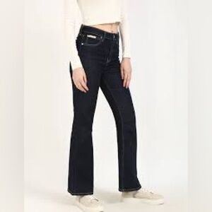 Calvin Klein Women’s Black High Rise Flare Jeans Size W32 Stretch